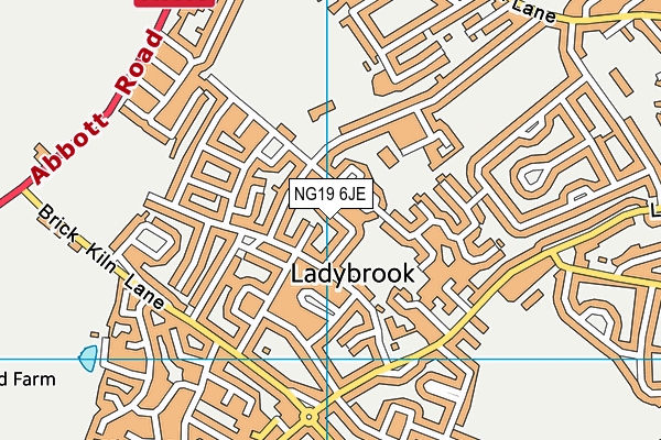 NG19 6JE map - OS VectorMap District (Ordnance Survey)