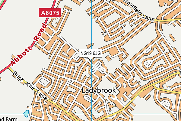 NG19 6JG map - OS VectorMap District (Ordnance Survey)