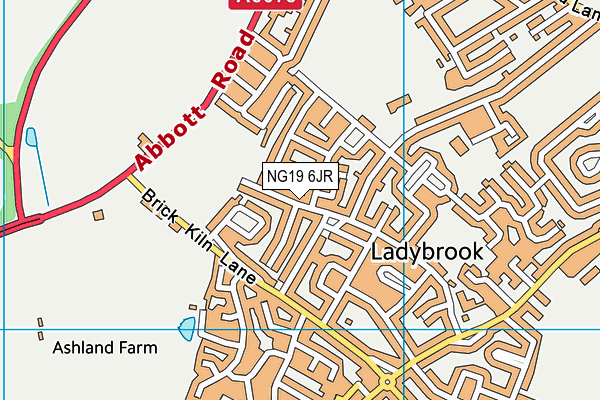 NG19 6JR map - OS VectorMap District (Ordnance Survey) NG19 6JR map - OS VectorMap District (Ordnance Survey)