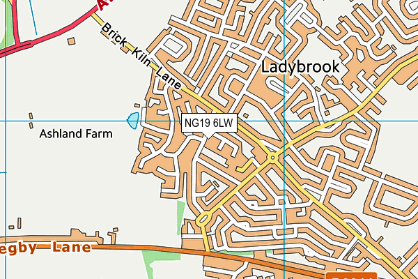 NG19 6LW map - OS VectorMap District (Ordnance Survey) NG19 6LW map - OS VectorMap District (Ordnance Survey)
