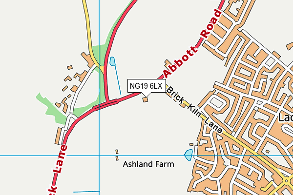 NG19 6LX map - OS VectorMap District (Ordnance Survey) NG19 6LX map - OS VectorMap District (Ordnance Survey)