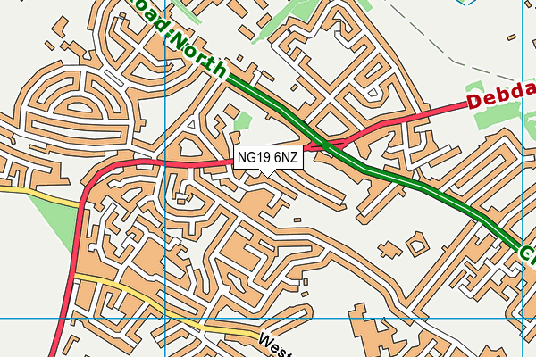 NG19 6NZ map - OS VectorMap District (Ordnance Survey) NG19 6NZ map - OS VectorMap District (Ordnance Survey)