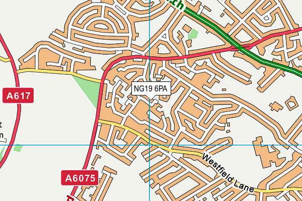 NG19 6PA map - OS VectorMap District (Ordnance Survey) NG19 6PA map - OS VectorMap District (Ordnance Survey)