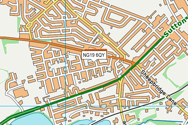 NG19 6QY map - OS VectorMap District (Ordnance Survey) NG19 6QY map - OS VectorMap District (Ordnance Survey)