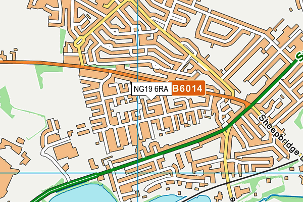 NG19 6RA map - OS VectorMap District (Ordnance Survey) NG19 6RA map - OS VectorMap District (Ordnance Survey)