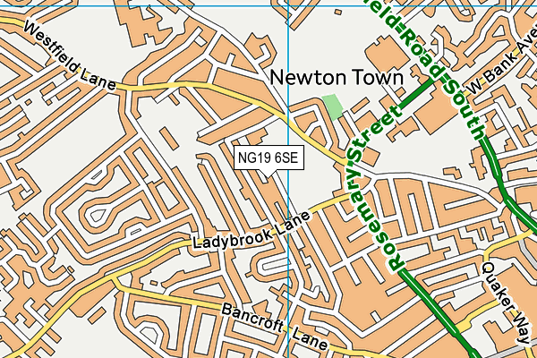 NG19 6SE map - OS VectorMap District (Ordnance Survey) NG19 6SE map - OS VectorMap District (Ordnance Survey)