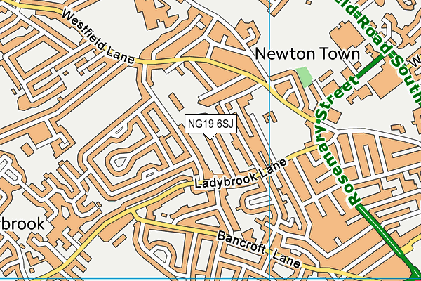 NG19 6SJ map - OS VectorMap District (Ordnance Survey)