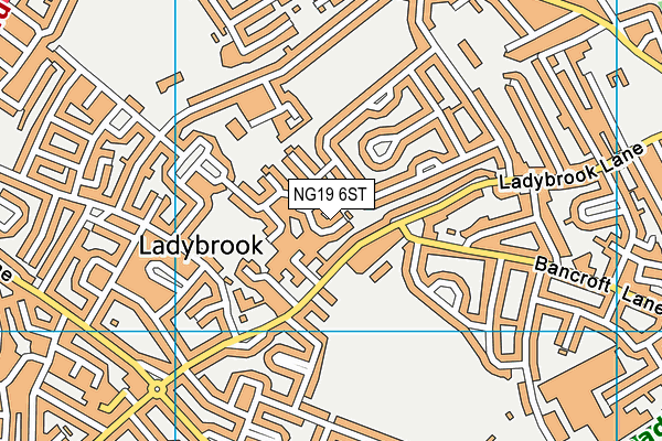 NG19 6ST map - OS VectorMap District (Ordnance Survey) NG19 6ST map - OS VectorMap District (Ordnance Survey)