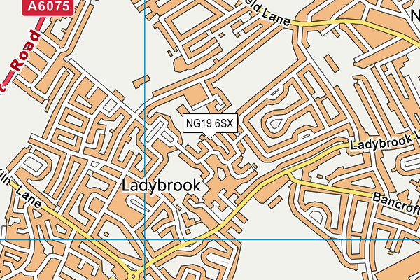 NG19 6SX map - OS VectorMap District (Ordnance Survey) NG19 6SX map - OS VectorMap District (Ordnance Survey)