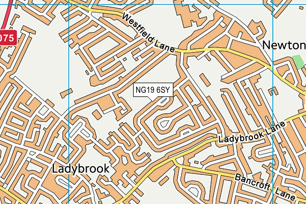 NG19 6SY map - OS VectorMap District (Ordnance Survey) NG19 6SY map - OS VectorMap District (Ordnance Survey)