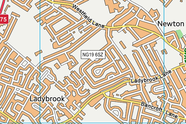 NG19 6SZ map - OS VectorMap District (Ordnance Survey) NG19 6SZ map - OS VectorMap District (Ordnance Survey)