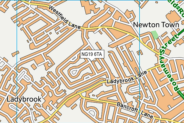 NG19 6TA map - OS VectorMap District (Ordnance Survey) NG19 6TA map - OS VectorMap District (Ordnance Survey)