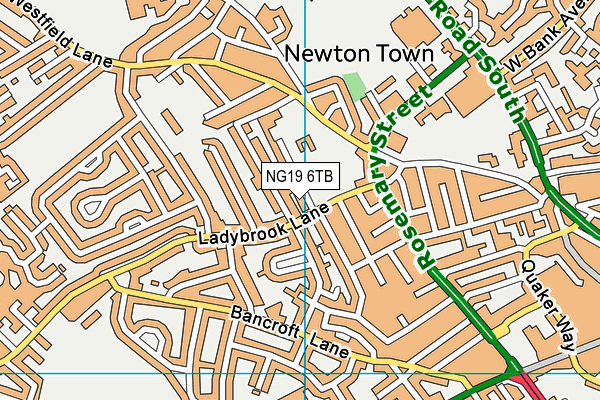 NG19 6TB map - OS VectorMap District (Ordnance Survey) NG19 6TB map - OS VectorMap District (Ordnance Survey)