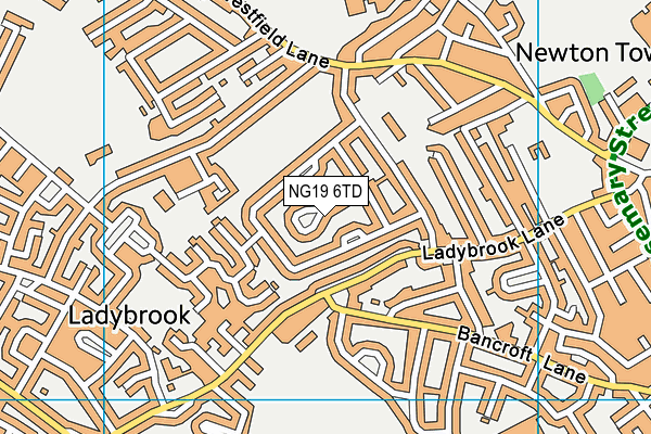 NG19 6TD map - OS VectorMap District (Ordnance Survey) NG19 6TD map - OS VectorMap District (Ordnance Survey)