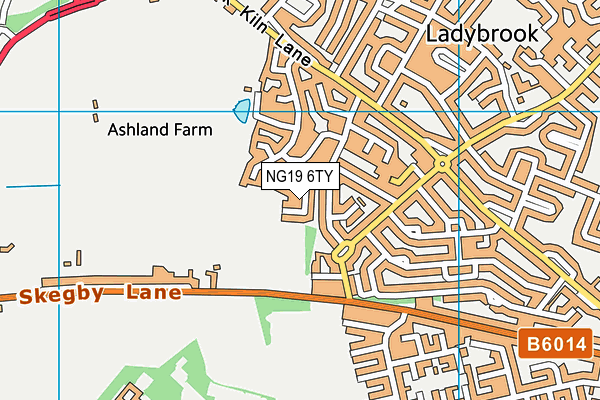 NG19 6TY map - OS VectorMap District (Ordnance Survey) NG19 6TY map - OS VectorMap District (Ordnance Survey)