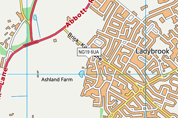 NG19 6UA map - OS VectorMap District (Ordnance Survey) NG19 6UA map - OS VectorMap District (Ordnance Survey)