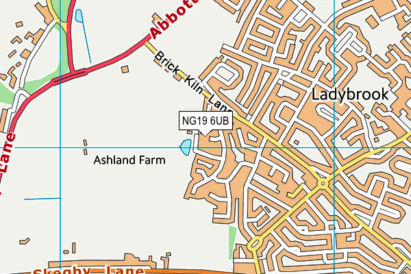 NG19 6UB map - OS VectorMap District (Ordnance Survey) NG19 6UB map - OS VectorMap District (Ordnance Survey)