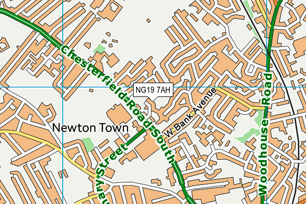 NG19 7AH map - OS VectorMap District (Ordnance Survey) NG19 7AH map - OS VectorMap District (Ordnance Survey)