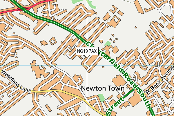 NG19 7AX map - OS VectorMap District (Ordnance Survey) NG19 7AX map - OS VectorMap District (Ordnance Survey)