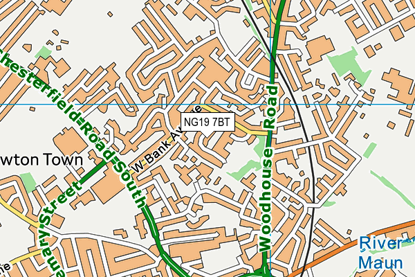 NG19 7BT map - OS VectorMap District (Ordnance Survey) NG19 7BT map - OS VectorMap District (Ordnance Survey)