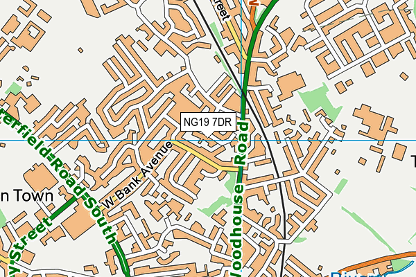 NG19 7DR map - OS VectorMap District (Ordnance Survey) NG19 7DR map - OS VectorMap District (Ordnance Survey)