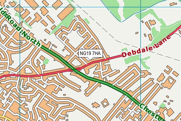 NG19 7HA map - OS VectorMap District (Ordnance Survey) NG19 7HA map - OS VectorMap District (Ordnance Survey)