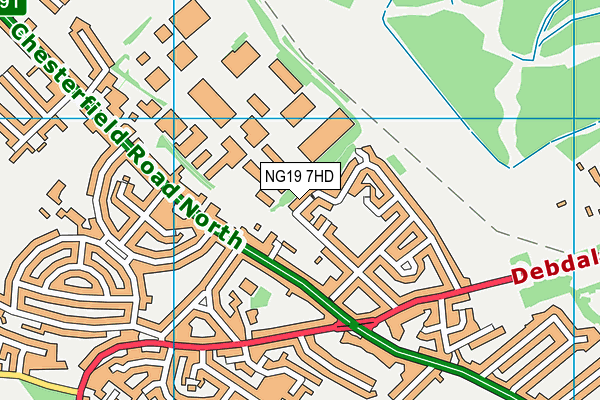 NG19 7HD map - OS VectorMap District (Ordnance Survey) NG19 7HD map - OS VectorMap District (Ordnance Survey)