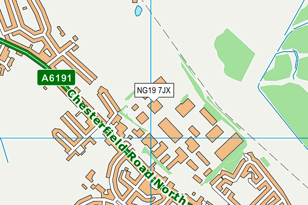 NG19 7JX map - OS VectorMap District (Ordnance Survey) NG19 7JX map - OS VectorMap District (Ordnance Survey)
