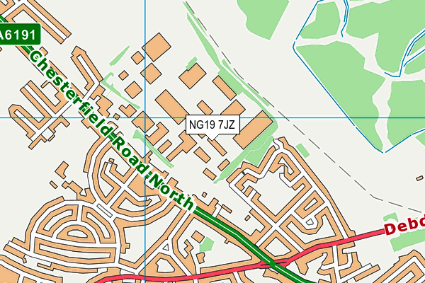 NG19 7JZ map - OS VectorMap District (Ordnance Survey) NG19 7JZ map - OS VectorMap District (Ordnance Survey)