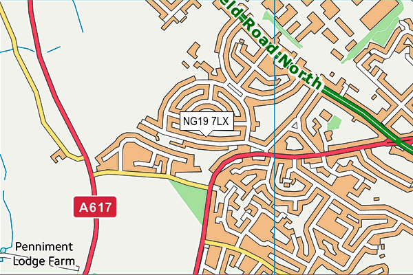 NG19 7LX map - OS VectorMap District (Ordnance Survey) NG19 7LX map - OS VectorMap District (Ordnance Survey)