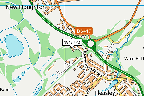 NG19 7PQ map - OS VectorMap District (Ordnance Survey)