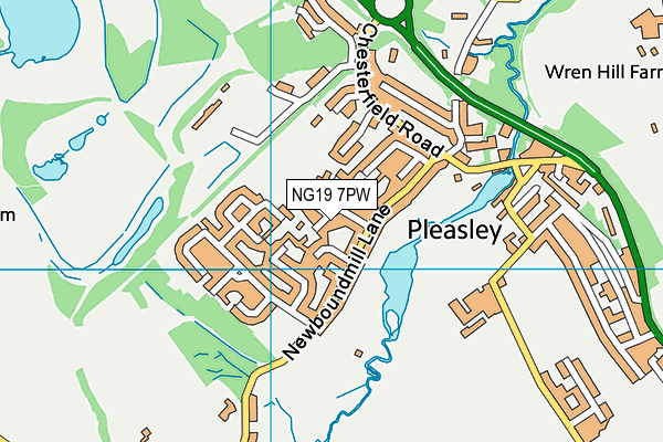 NG19 7PW map - OS VectorMap District (Ordnance Survey) NG19 7PW map - OS VectorMap District (Ordnance Survey)