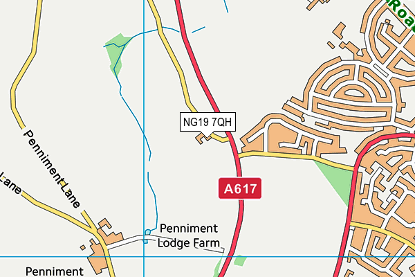 NG19 7QH map - OS VectorMap District (Ordnance Survey) NG19 7QH map - OS VectorMap District (Ordnance Survey)
