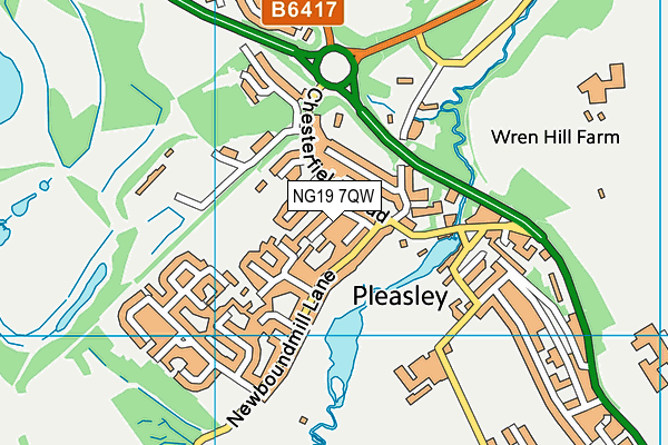 NG19 7QW map - OS VectorMap District (Ordnance Survey) NG19 7QW map - OS VectorMap District (Ordnance Survey)