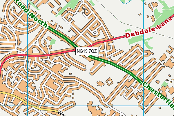 NG19 7QZ map - OS VectorMap District (Ordnance Survey) NG19 7QZ map - OS VectorMap District (Ordnance Survey)
