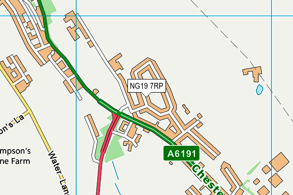 NG19 7RP map - OS VectorMap District (Ordnance Survey) NG19 7RP map - OS VectorMap District (Ordnance Survey)
