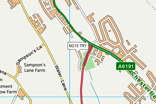 NG19 7RY map - OS VectorMap District (Ordnance Survey) NG19 7RY map - OS VectorMap District (Ordnance Survey)