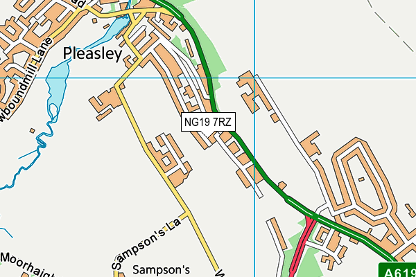NG19 7RZ map - OS VectorMap District (Ordnance Survey) NG19 7RZ map - OS VectorMap District (Ordnance Survey)