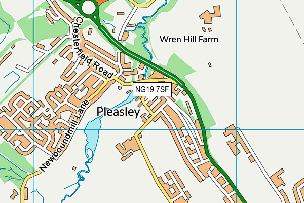 NG19 7SF map - OS VectorMap District (Ordnance Survey)