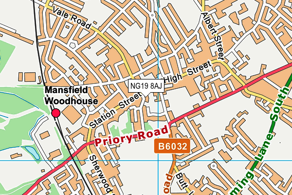 NG19 8AJ map - OS VectorMap District (Ordnance Survey) NG19 8AJ map - OS VectorMap District (Ordnance Survey)
