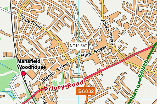 NG19 8AT map - OS VectorMap District (Ordnance Survey) NG19 8AT map - OS VectorMap District (Ordnance Survey)