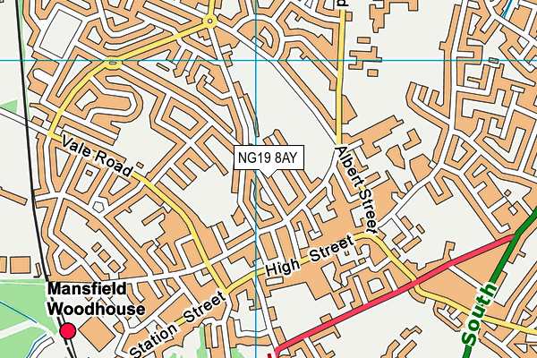 NG19 8AY map - OS VectorMap District (Ordnance Survey) NG19 8AY map - OS VectorMap District (Ordnance Survey)
