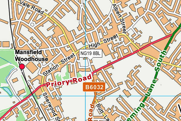 NG19 8BL map - OS VectorMap District (Ordnance Survey) NG19 8BL map - OS VectorMap District (Ordnance Survey)