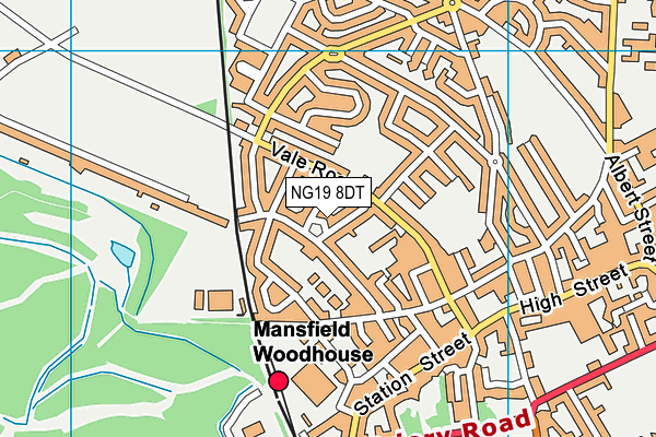 NG19 8DT map - OS VectorMap District (Ordnance Survey) NG19 8DT map - OS VectorMap District (Ordnance Survey)