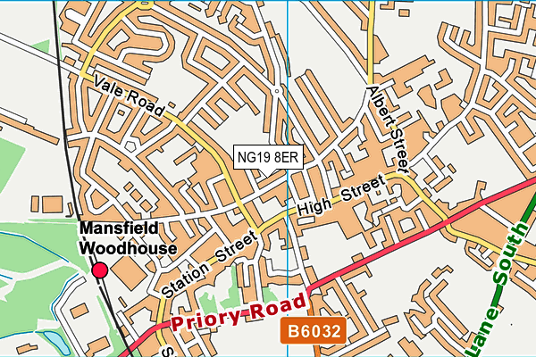 NG19 8ER map - OS VectorMap District (Ordnance Survey) NG19 8ER map - OS VectorMap District (Ordnance Survey)