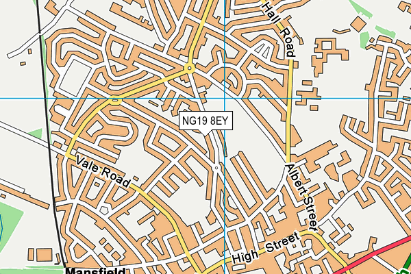 NG19 8EY map - OS VectorMap District (Ordnance Survey) NG19 8EY map - OS VectorMap District (Ordnance Survey)
