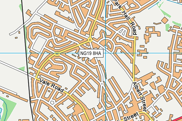 NG19 8HA map - OS VectorMap District (Ordnance Survey) NG19 8HA map - OS VectorMap District (Ordnance Survey)