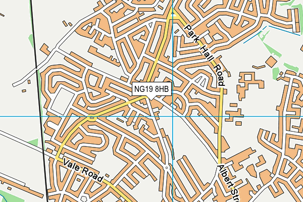 NG19 8HB map - OS VectorMap District (Ordnance Survey) NG19 8HB map - OS VectorMap District (Ordnance Survey)