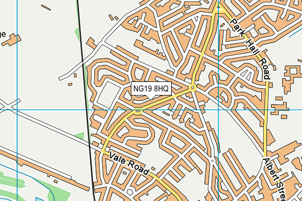 NG19 8HQ map - OS VectorMap District (Ordnance Survey) NG19 8HQ map - OS VectorMap District (Ordnance Survey)