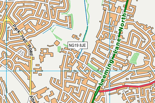 NG19 8JE map - OS VectorMap District (Ordnance Survey) NG19 8JE map - OS VectorMap District (Ordnance Survey)